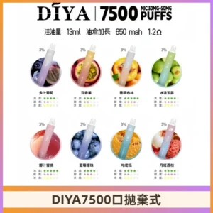 DIYA叮啞7500口拋棄式可充電大容量一次性電子煙