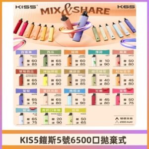 鎧斯KIS5一次性 6500口磁吸式 自由混搭拋棄式電子煙#18個口味#